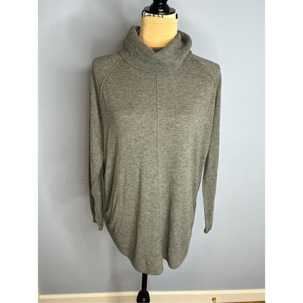 Caslon Women’s S Turtleneck LS Sweater Gray
